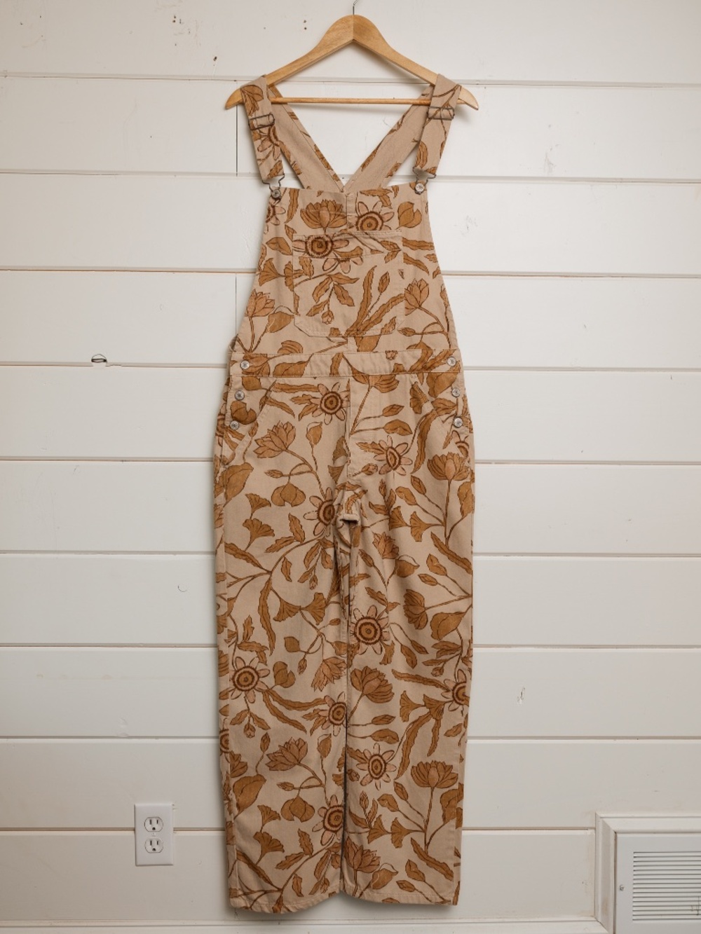 Free People We The Free Ziggy Harmony Floral Overalls – M
